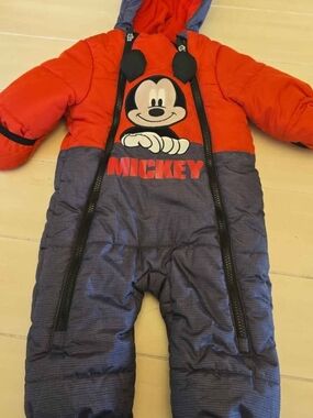 Disney Red and Blue Mickey Puffer Footie
